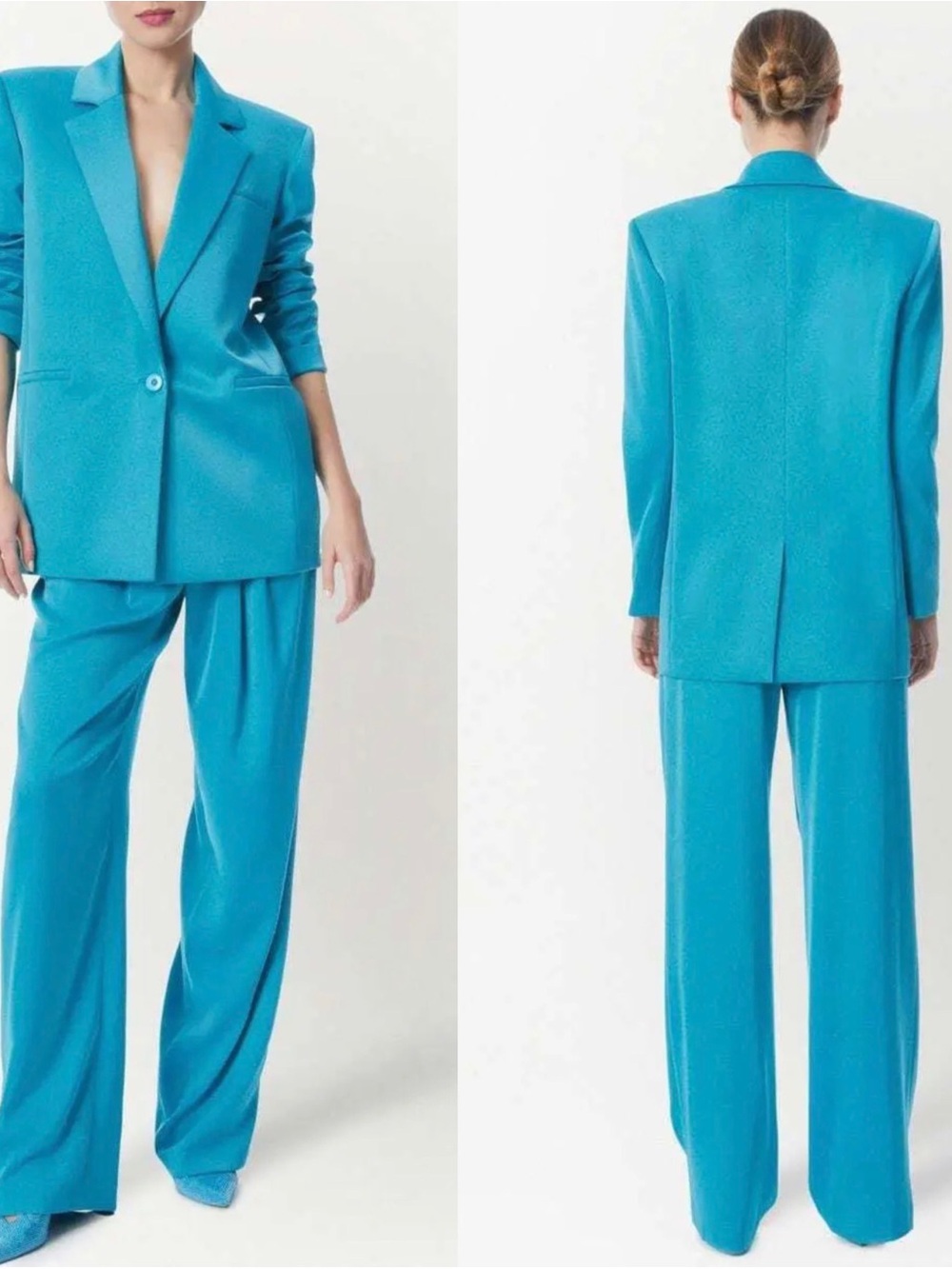 Alice + Olivia Shan Strong Shoulder Boyfriend Blazer 8 & Pants 10